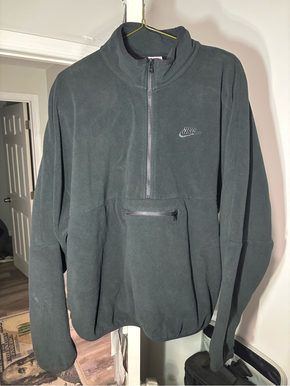 Nike Men’s Large Club Fleece+ Men's 1/2 Zip Pullover Black Polar Fleece Thermal